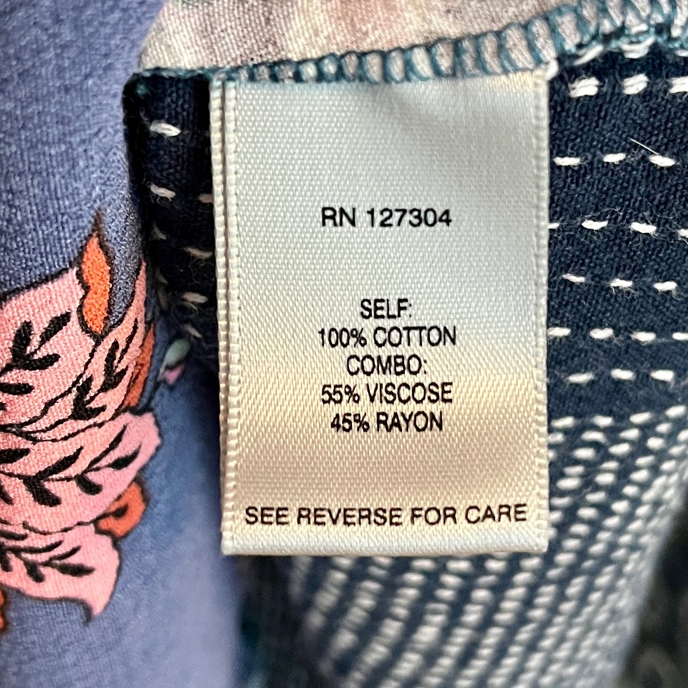 John Mark Embroidered Blue Patchwork Bohemian Lon… - image 7